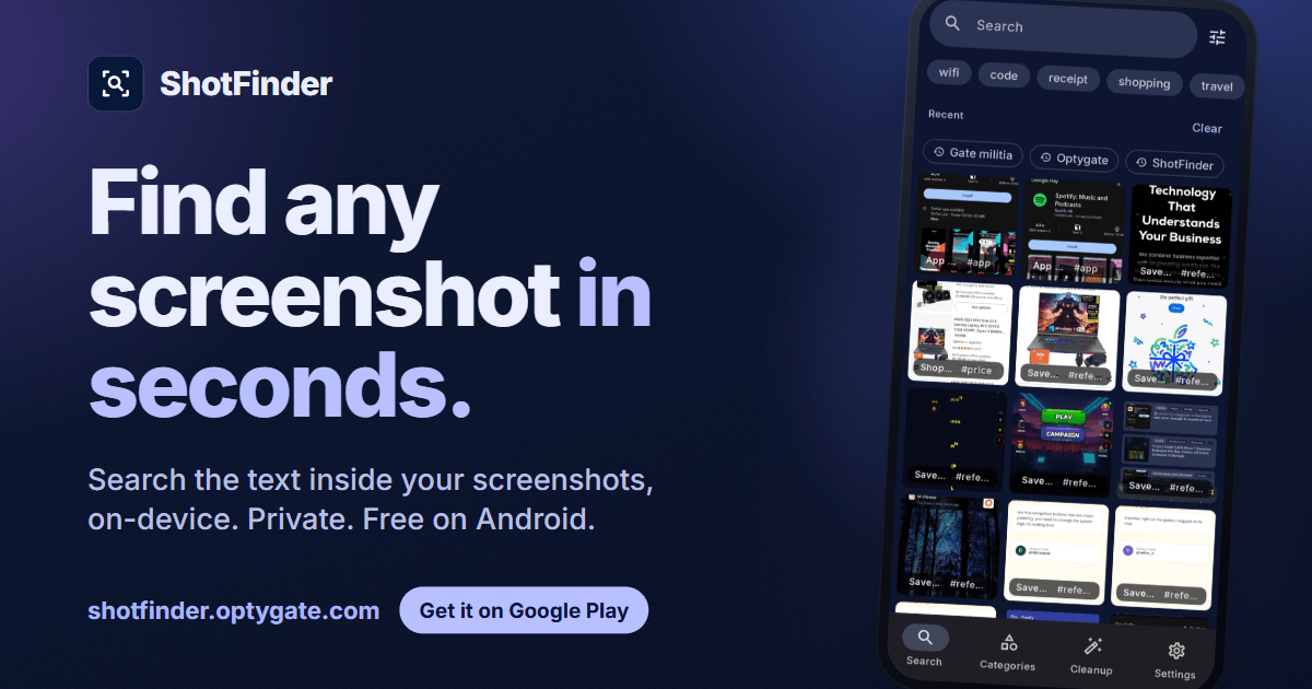 ShotFinder feature graphic
